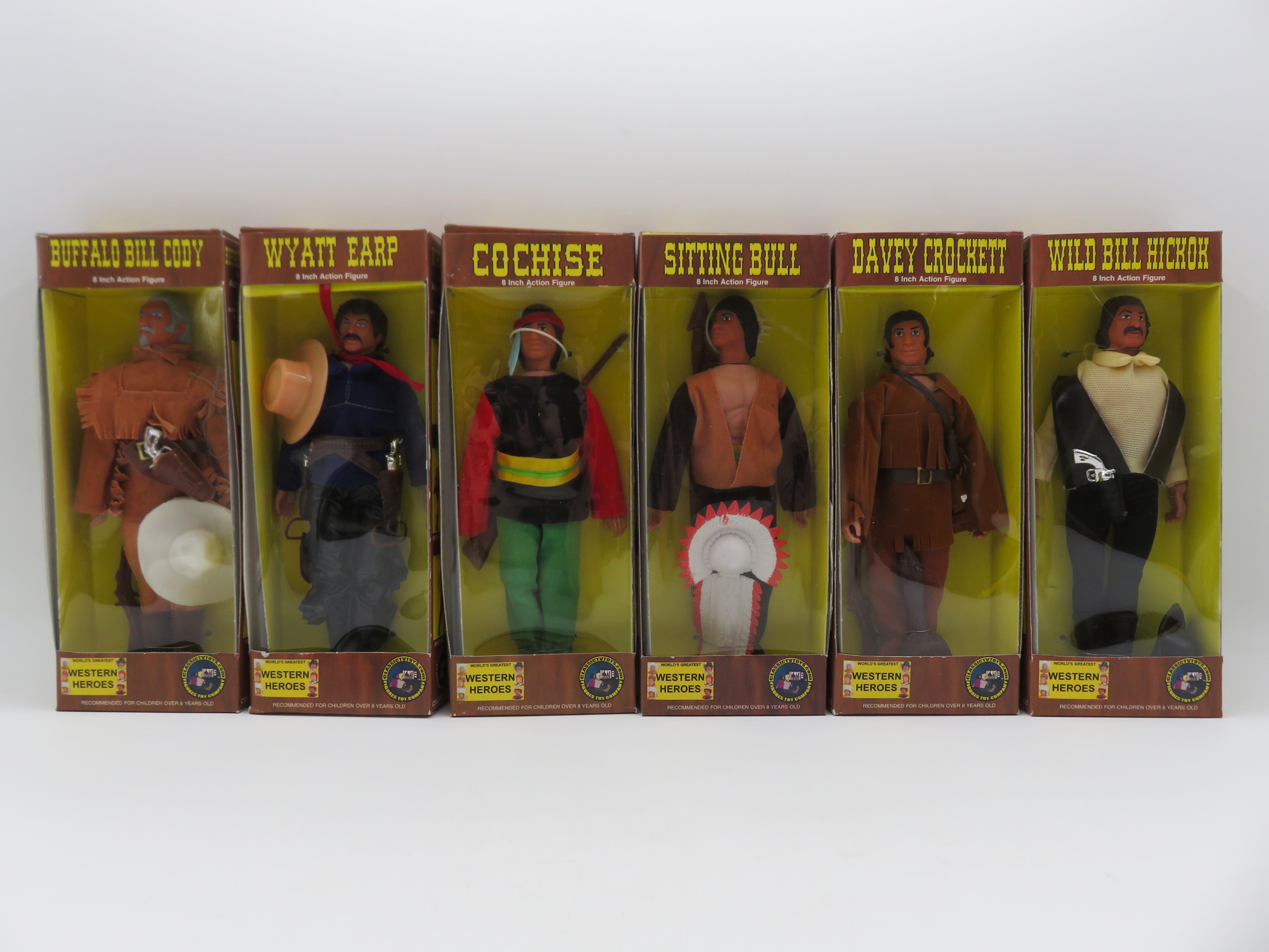 WORLD'S GREATEST WESTERN HEROES Action Figure Set - Classic TV Toys (2005) 8" Toys